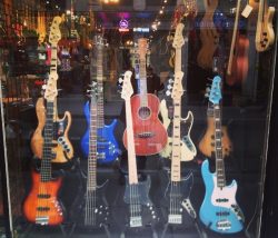 Vitrine à -20% pour ce vendredi noir. Lakland, Cort, Fender Élite, Ibanez…Ca va Groover dans les chaumières.
