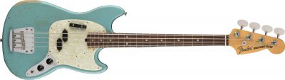 Fender JMJ Road Worn Mustang Bass Faded Daphne Blue