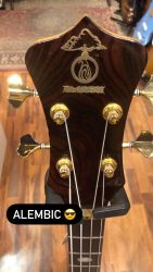 Pour les amoureux de grande lutherie. Superbe Alembic d’occasion dispo au shop.