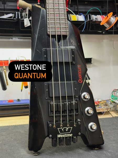 Occasion Westone Quantum. (Oh Bravo !)Une belle headless des années mid-80s. Fabrication Japon.