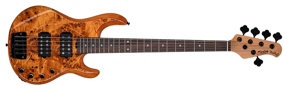 Sterling Ray35 Stingray HH Poplar Burl - Amber