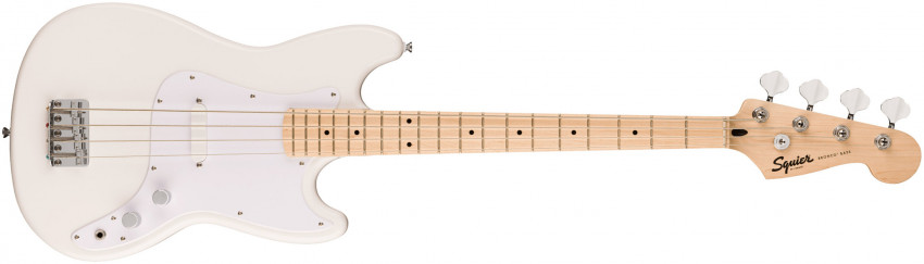 Squier - Sonic Bronco Bass MN WPG Artic White