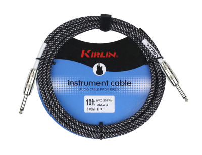 Kirlin Jack 3m Noir jack/jack Tressé Entry Plus