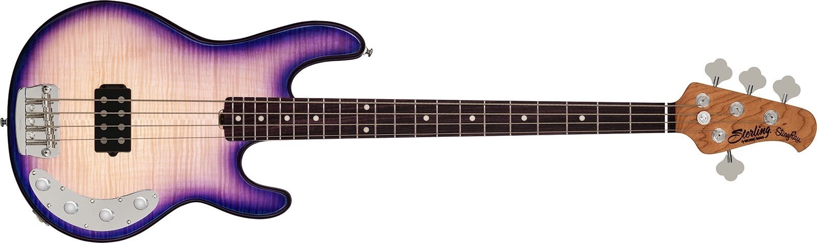 Sterling StingRay Ray34 Flame Maple Top Purple Sunset